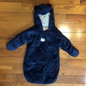 Carter’s Baby Boy Bundle Up Cozy Pram Navy Blue 0-6 Month Preowned
